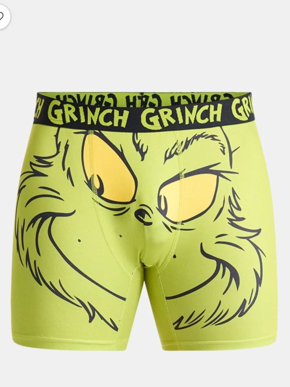 Dr. Seuss The Grinch Men’s Green and Red Boxer Briefs Size Large NWT